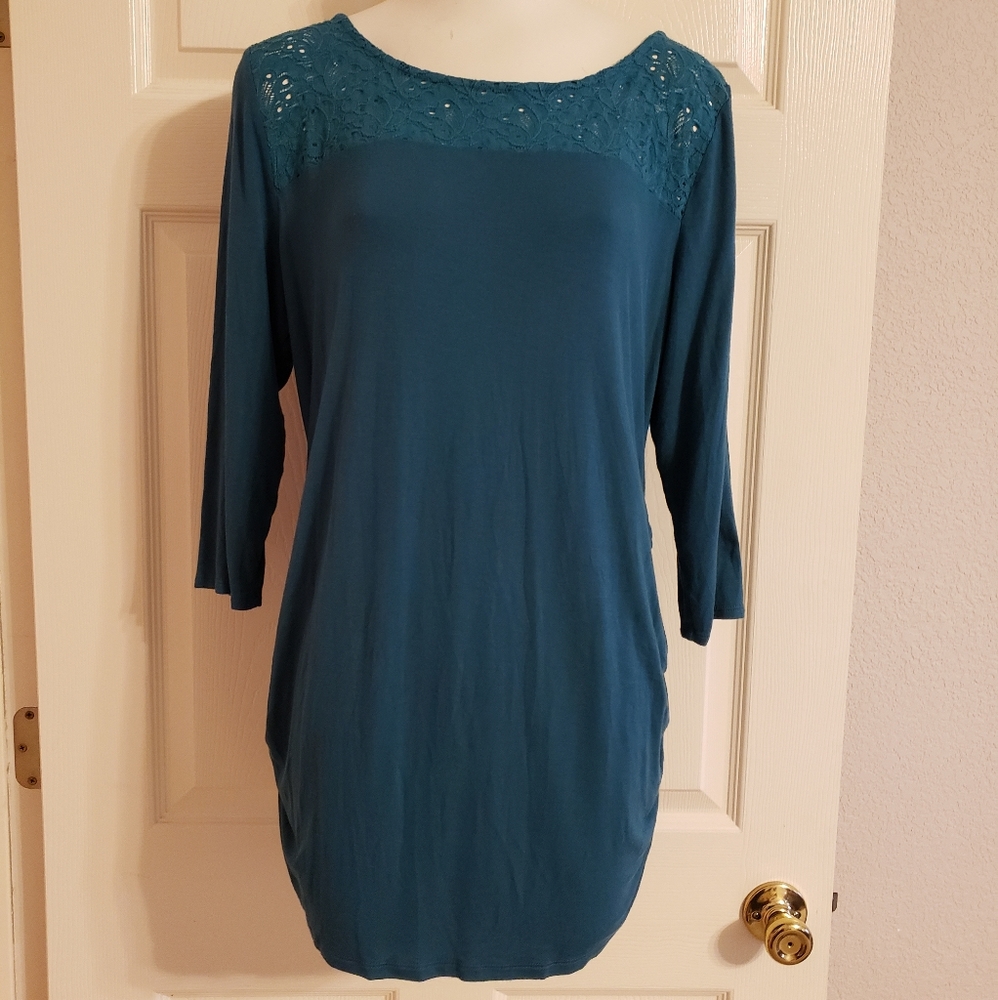 Teal Motherhood Maternity Shirt